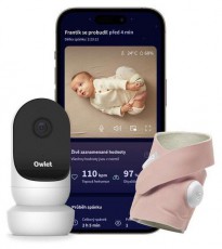 Owlet Dream Sock okos zokni 0-18 hónapig + Cam 2 kamera - Rózsaszín Szépségápolás / Egészség - Baba mama termék - Bébiőr / babafigyelő - 505554