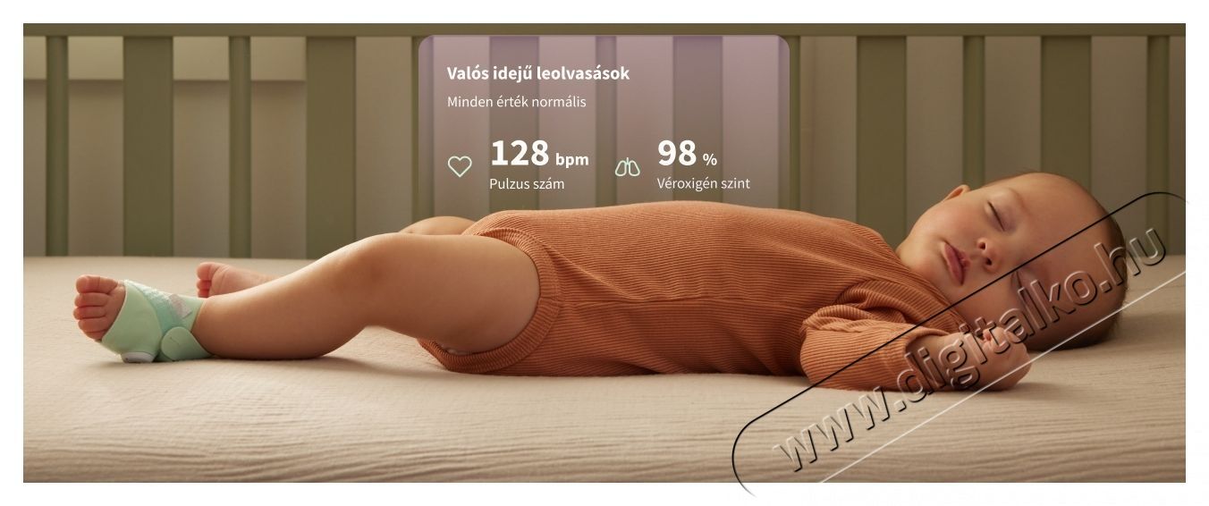 Owlet Dream Duo szett - Owlet Dream Sock(TM) Okos babazokni 0-18 h&oacute;napig (Mentaz&ouml;ld) + Owlet Dream S Sz&eacute;ps&eacute;g&aacute;pol&aacute;s / Eg&eacute;szs&eacute;g - Baba mama term&eacute;k - Egy&eacute;b baba mama term&eacute;k - 531462