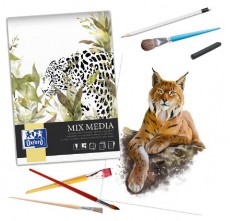 OXFORD Art Mixed media A4 25 ív 225 g rajzlaptömb Fotó-Videó kiegészítők - Kisméretű fotónyomtató - Fotópapír - 507152