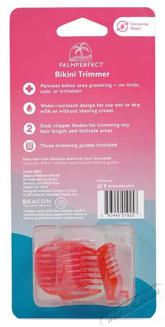 Palmperfect PAL-3881iWPDQ3 Sz&eacute;ps&eacute;g&aacute;pol&aacute;s / Eg&eacute;szs&eacute;g - Szőrtelen&iacute;tő / borotva - Női szőrtelen&iacute;tő - 510575