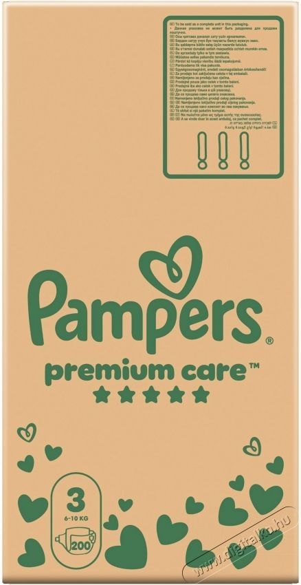 PAMPERS Premium Care 3 (200 db) Eldobhat&oacute; pelenka Sz&eacute;ps&eacute;g&aacute;pol&aacute;s / Eg&eacute;szs&eacute;g - Baba mama term&eacute;k - Egy&eacute;b baba mama term&eacute;k - 531409