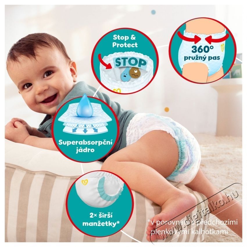 PAMPERS Pants 3 (204 db) Bugyipelenka Sz&eacute;ps&eacute;g&aacute;pol&aacute;s / Eg&eacute;szs&eacute;g - Baba mama term&eacute;k - Egy&eacute;b baba mama term&eacute;k - 534784