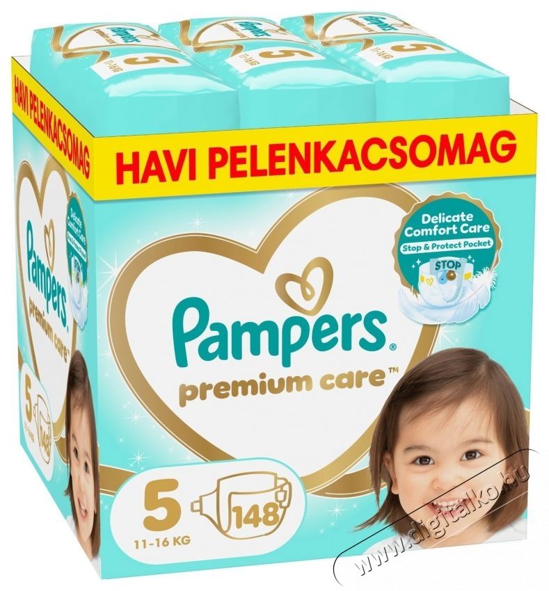 PAMPERS Premium Care 5 (148 db) Eldobhat&oacute; pelenka Sz&eacute;ps&eacute;g&aacute;pol&aacute;s / Eg&eacute;szs&eacute;g - Baba mama term&eacute;k - Egy&eacute;b baba mama term&eacute;k - 534785