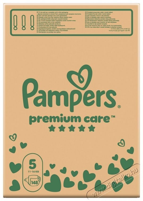 PAMPERS Premium Care 5 (148 db) Eldobhat&oacute; pelenka Sz&eacute;ps&eacute;g&aacute;pol&aacute;s / Eg&eacute;szs&eacute;g - Baba mama term&eacute;k - Egy&eacute;b baba mama term&eacute;k - 534785