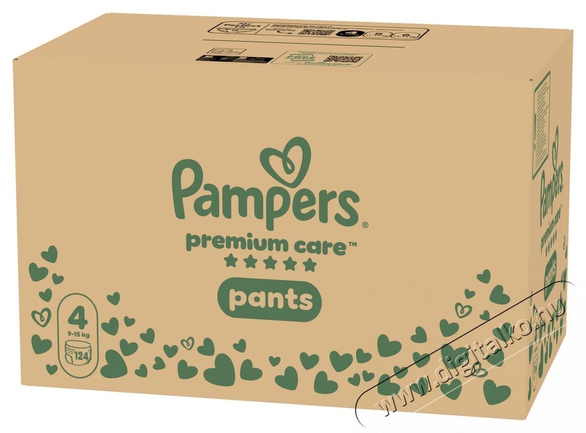PAMPERS Premium Care Pants XXL pelenkacsomag, 4-es m&eacute;ret, 9kg-15kg, 124 db Sz&eacute;ps&eacute;g&aacute;pol&aacute;s / Eg&eacute;szs&eacute;g - Baba mama term&eacute;k - Egy&eacute;b baba mama term&eacute;k - 537594