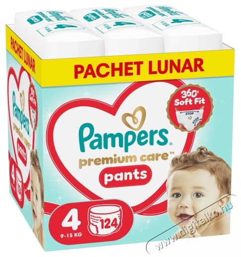 PAMPERS Premium Care Pants XXL pelenkacsomag, 4-es m&eacute;ret, 9kg-15kg, 124 db Sz&eacute;ps&eacute;g&aacute;pol&aacute;s / Eg&eacute;szs&eacute;g - Baba mama term&eacute;k - Egy&eacute;b baba mama term&eacute;k - 537594