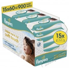 PAMPERS Pampers Aqua Soft Touch, 900 db (15x 60 db) Sz&eacute;ps&eacute;g&aacute;pol&aacute;s / Eg&eacute;szs&eacute;g - Baba mama term&eacute;k - Egy&eacute;b baba mama term&eacute;k - 537968