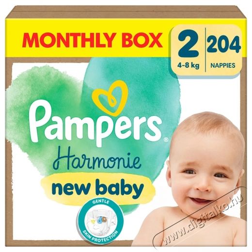 PAMPERS Pampers Harmonie Baby 2 (204 db) Sz&eacute;ps&eacute;g&aacute;pol&aacute;s / Eg&eacute;szs&eacute;g - Baba mama term&eacute;k - Egy&eacute;b baba mama term&eacute;k - 537951