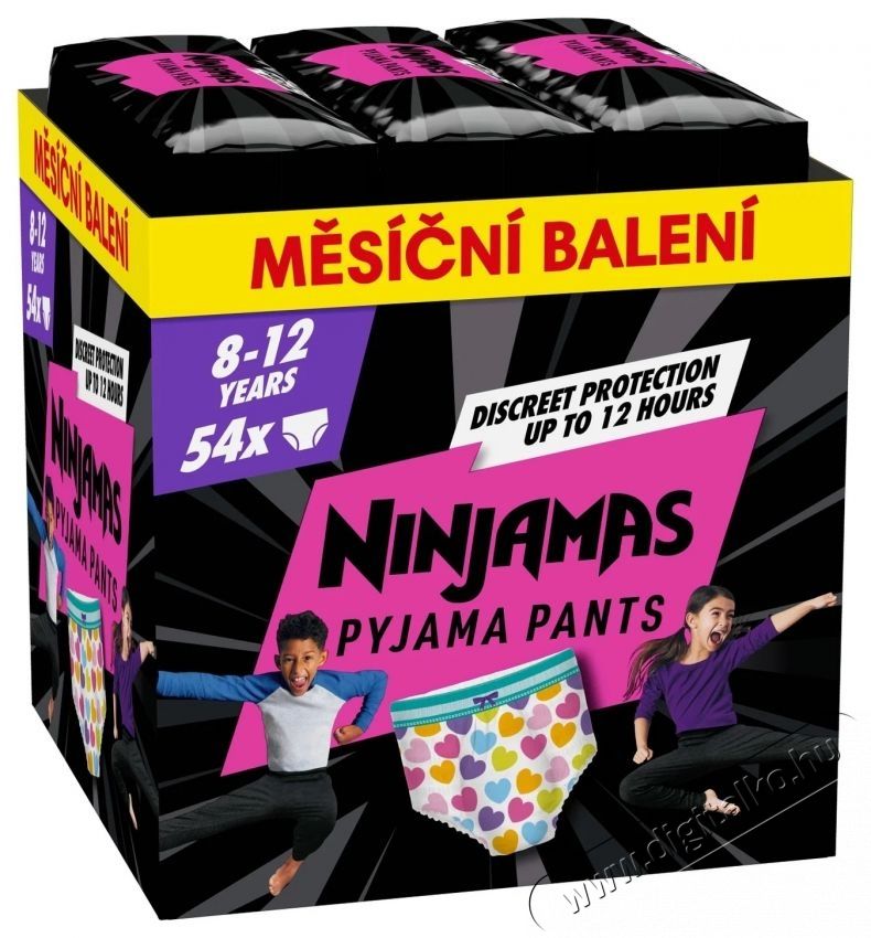 PAMPERS Pampers Ninjamas Pyjama Pants Sz&iacute;vecsk&eacute;k 8 - 12 &eacute;v (54 db) Sz&eacute;ps&eacute;g&aacute;pol&aacute;s / Eg&eacute;szs&eacute;g - Baba mama term&eacute;k - Egy&eacute;b baba mama term&eacute;k - 537954