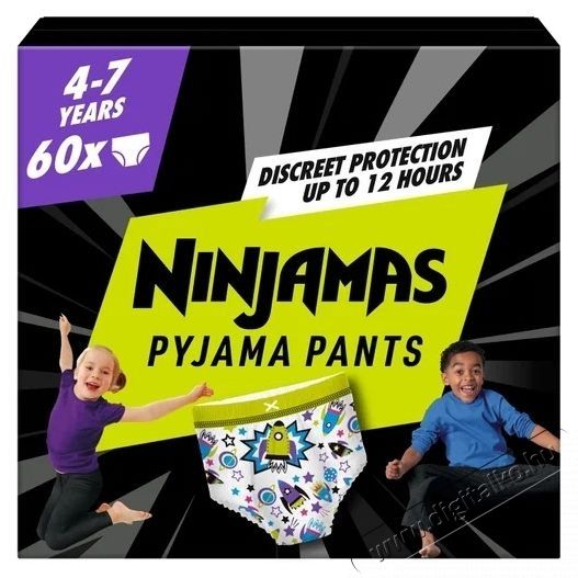 PAMPERS Pampers Ninjamas Pyjama Pants Űrhaj&oacute;s 4 - 7 &eacute;v (60 db) Sz&eacute;ps&eacute;g&aacute;pol&aacute;s / Eg&eacute;szs&eacute;g - Baba mama term&eacute;k - Egy&eacute;b baba mama term&eacute;k - 537934