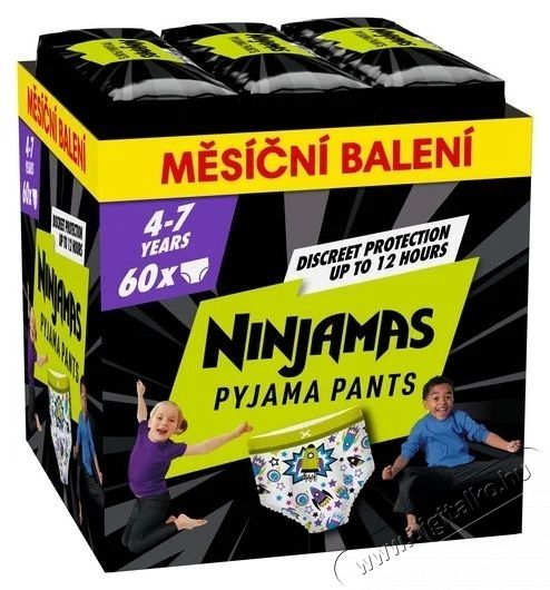 PAMPERS Pampers Ninjamas Pyjama Pants Űrhaj&oacute;s 4 - 7 &eacute;v (60 db) Sz&eacute;ps&eacute;g&aacute;pol&aacute;s / Eg&eacute;szs&eacute;g - Baba mama term&eacute;k - Egy&eacute;b baba mama term&eacute;k - 537934