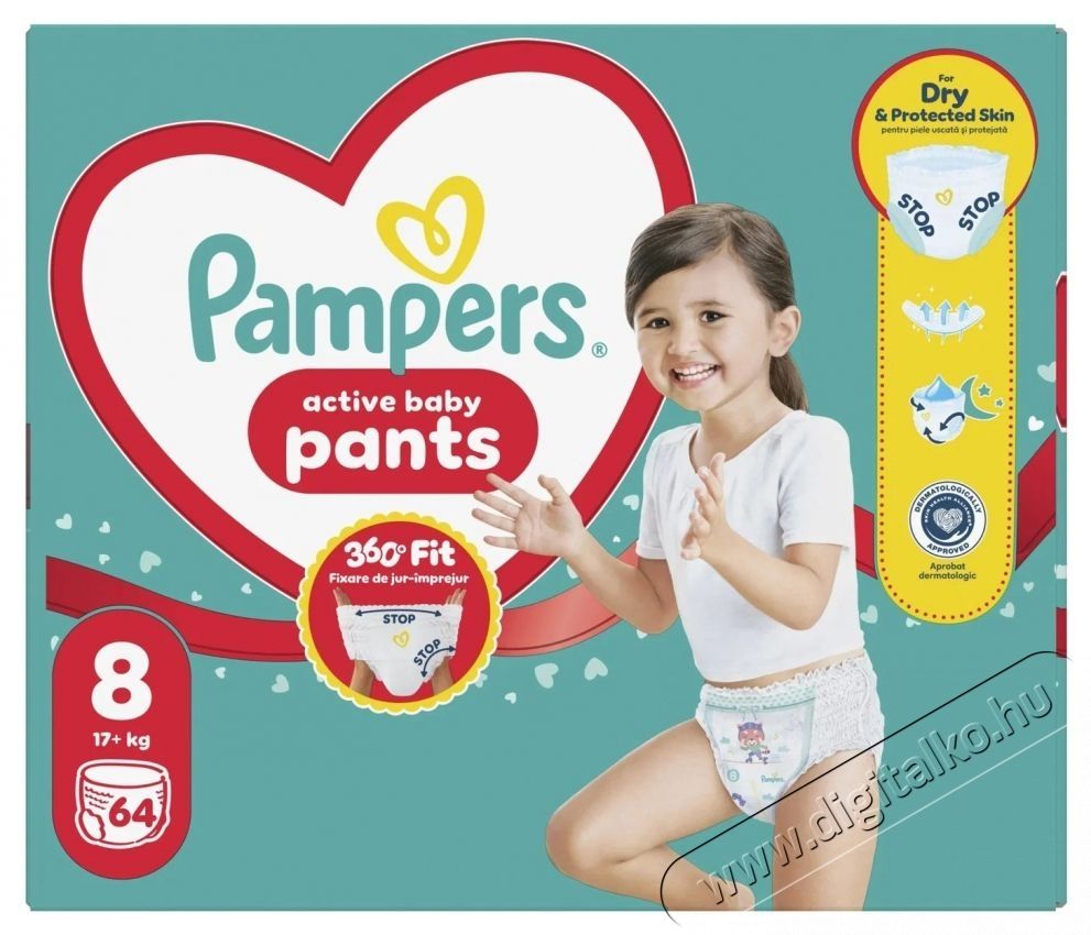 PAMPERS Pants 8 (64 db) Sz&eacute;ps&eacute;g&aacute;pol&aacute;s / Eg&eacute;szs&eacute;g - Baba mama term&eacute;k - Egy&eacute;b baba mama term&eacute;k - 537964