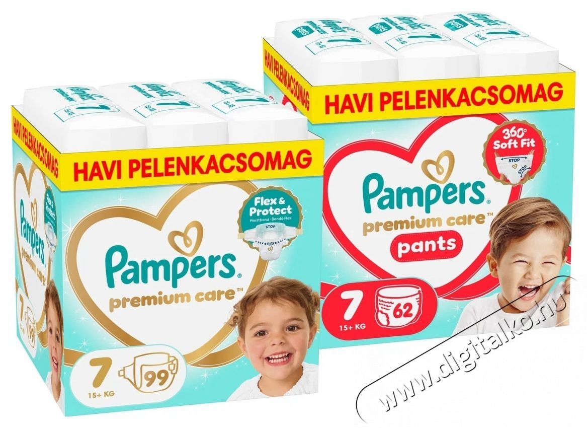 PAMPERS Premium Care Pants, 7-es m&eacute;ret (62 darab) + PAMPERS Premium Care 7-es m&eacute;ret (99 darab) Sz&eacute;ps&eacute;g&aacute;pol&aacute;s / Eg&eacute;szs&eacute;g - Baba mama term&eacute;k - Egy&eacute;b baba mama term&eacute;k - 537955