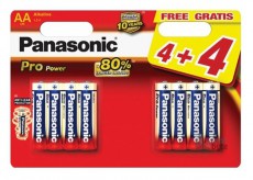 PANASONIC LR6PPG/8 4+4 LR6 Pro Power AA ceruzaelem Akkuk és töltők - Elem - 302497