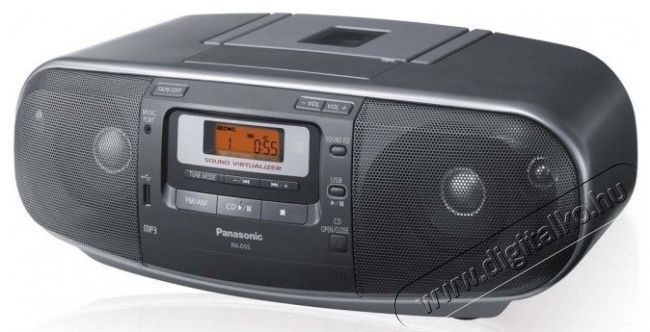 PANASONIC RX-D55A (RX-D55AEG-K) hordozható CD-s rádiómagnó - fekete Audio-Video / Hifi / Multimédia - Hordozható CD / DVD / Multimédia készülék - Hordozható CD / Multimédia rádiómagnó / Boombox - 289204