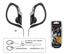PANASONIC RP-HS34 (RP-HS34E-K) fülhallgató - fekete Audio-Video / Hifi / Multimédia - Fül és Fejhallgatók - Fülhallgató - 294023