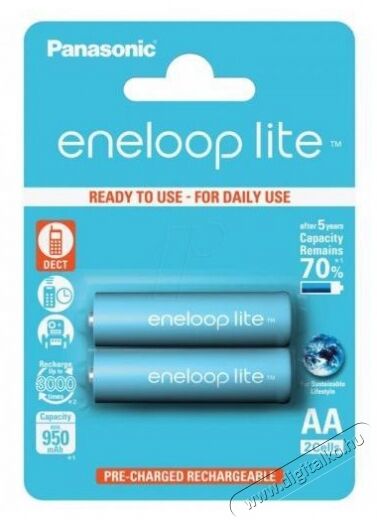 PANASONIC eneloop AA akku 950mAh (BK-3LCCE/2BE) 2db Akkuk és töltők - Elem méretű akku és töltő - Akku - 302466