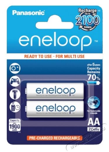 PANASONIC eneloop AA akku (1900mAh) (BK-3MCCE/2BE) 2db Akkuk és töltők - Elem méretű akku és töltő - Akku - 302455