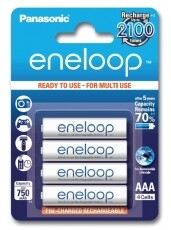 PANASONIC eneloop AAA akku (750mAh) (BK-4MCCE/4BE) 4db Akkuk és töltők - Elem méretű akku és töltő - Akku - 302464