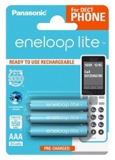 PANASONIC Eneloop BK4LCCE-3DE 550mAh Lite 3xAAA akkucsomag Akkuk és töltők - Elem méretű akku és töltő - Akku - 310193