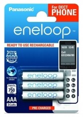 PANASONIC Eneloop BK4MCCE-3DE 750mAh 3xAAA akkucsomag Akkuk és töltők - Elem méretű akku és töltő - Akku - 310195