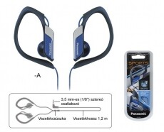 PANASONIC RP-HS34 (RP-HS34E-A) fülhallgató - kék Audio-Video / Hifi / Multimédia - Fül és Fejhallgatók - Fülhallgató - 293993