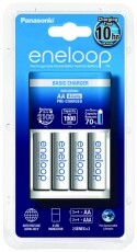 PANASONIC eneloop AA 1900 mAh (KK-J17MCC40E) 4db + gyorstöltő szett Akkuk és töltők - Elem méretű akku és töltő - Szettben - 302619