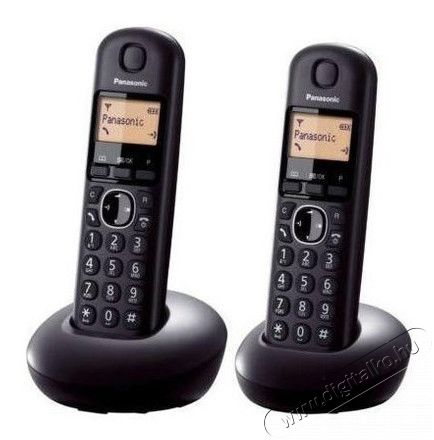 PANASONIC KX-TGB212PDB vezeték nélküli DECT Duo telefon - fekete Mobil / Kommunikáció / Smart - DECT / cordless telefon - 319049