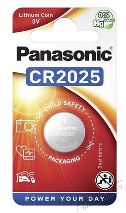 PANASONIC CR2025 3V lítium gombelem 1db/csomag Akkuk és töltők - Elem - 462793