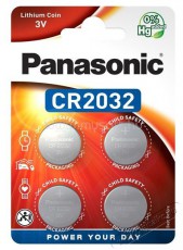 PANASONIC CR2032 3V lítium gombelem 4db/csomag Akkuk és töltők - Elem - 462799