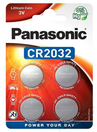 PANASONIC CR2032 3V lítium gombelem 4db/csomag Akkuk és töltők - Elem - 462799