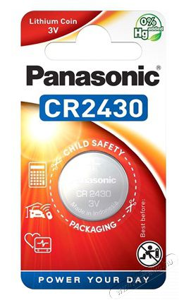 PANASONIC CR2430 3V lítium gombelem 1db/csomag Akkuk és töltők - Elem - 462802
