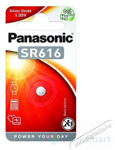 PANASONIC SR-616 1,55V ezüst-oxid óraelem 1db/csomag Akkuk és töltők - Elem - 464026