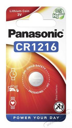 PANASONIC CR1216 3V lítium gombelem 1db/csomag Akkuk és töltők - Elem - 462843
