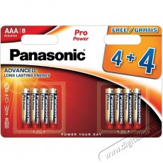 PANASONIC LR03PPG/8BW 1,5V AAA/mikro tartós alkáli elem 8 db/csomag Akkuk és töltők - Elem - 462810