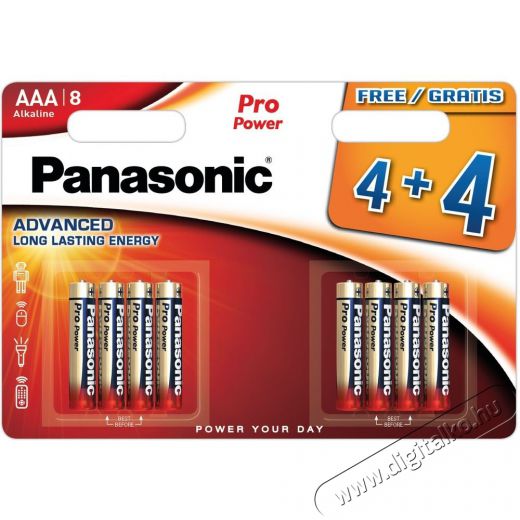 PANASONIC LR03PPG/8BW 1,5V AAA/mikro tartós alkáli elem 8 db/csomag Akkuk és töltők - Elem - 462810