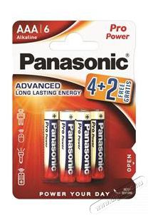 PANASONIC LR03PPG/6BP 4+2F 1,5V AAA/mikro tartós alkáli elem 6 db/csomag Akkuk és töltők - Elem - 464039
