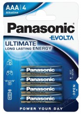 PANASONIC EVOLTA LR03EGE/4BP 1,5V AAA/mikro szupertartós alkáli elem 4 db/csomag Akkuk és töltők - Elem - 464035