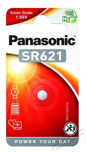 PANASONIC SR-621 1,55V ezüst-oxid óraelem 1db/csomag Akkuk és töltők - Elem - 464027