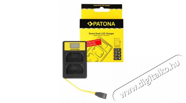 Patona LP-E6 LCD DUAL GYORS TÖLTŐ USB C -KÁBEL Akkuk és töltők - Li-ion akkumulátor és töltő (utángyártott) - Töltő - 475448