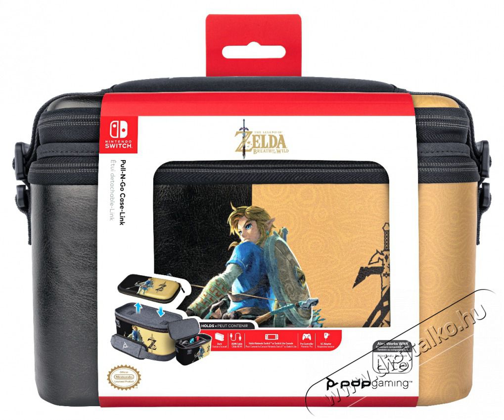 PDP Pull-N-Go Case Nintendo Switch Zelda Edition utaz&oacute;tok Iroda &eacute;s sz&aacute;m&iacute;t&aacute;stechnika - J&aacute;t&eacute;k konzol - Kieg&eacute;sz&iacute;tő - 435366