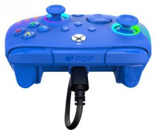 PDP 049-024-BL Afterglow Wave Xbox Series X|S/Xbox One/PC RGB LED kék vezetékes kontroller Iroda és számítástechnika - Játék konzol - Kontroller - 500131