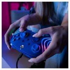 PDP 049-024-BL Afterglow Wave Xbox Series X|S/Xbox One/PC RGB LED kék vezetékes kontroller Iroda és számítástechnika - Játék konzol - Kontroller - 500131