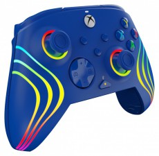 PDP 049-024-BL Afterglow Wave Xbox Series X|S/Xbox One/PC RGB LED kék vezetékes kontroller Iroda és számítástechnika - Játék konzol - Kontroller - 500131