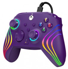 PDP 049-024-PR Afterglow Wave Xbox Series X|S/Xbox One/PC RGB LED lila vezetékes kontroller Iroda és számítástechnika - Játék konzol - Kontroller - 500132