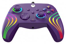 PDP 049-024-PR Afterglow Wave Xbox Series X|S/Xbox One/PC RGB LED lila vezetékes kontroller Iroda és számítástechnika - Játék konzol - Kontroller - 500132