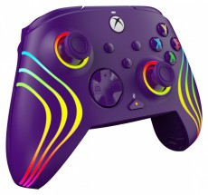 PDP 049-024-PR Afterglow Wave Xbox Series X|S/Xbox One/PC RGB LED lila vezetékes kontroller Iroda és számítástechnika - Játék konzol - Kontroller - 500132