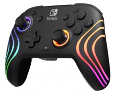 PDP 500-252-BK Afterglow Wave Nintendo Switch/Lite/OLED/Switch 2 RGB LED Lighting fekete vezeték nélküli kontroller Iroda és számítástechnika - Játék konzol - Kontroller - 507709