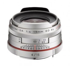 Pentax 15mm f/4 HD DA ED AL Limited - ezüst Fotó-Videó kiegészítők - Objektív - Fix fókuszú objektív - 273475