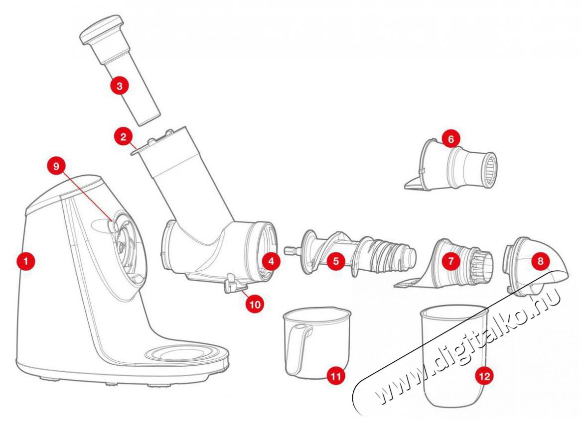 Penta  G21 Gracioso horizontal Konyhai term&eacute;kek - Konyhai kisg&eacute;p (elők&eacute;sz&iacute;t&eacute;s / feldolgoz&aacute;s) - Gy&uuml;m&ouml;lcs centrifuga / pr&eacute;s - 521035